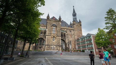 Hyperlapse of Aachen Town Hall in Germany