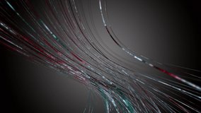 Fantastic video animation with stripe wave object in slow motion, 4096x2304 loop 4K