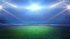 Animation of isohypses moving over sports stadium at night. sports, competition and victory concept digitally generated video.