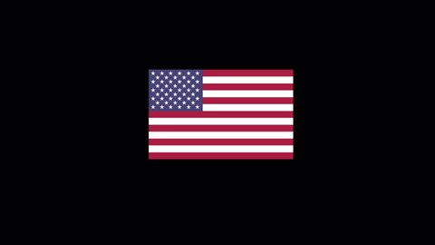 Animated United States flag icon designed in flat icon style, country flag concept, animated national flags, World flags collection, the national flag of Kingdom.