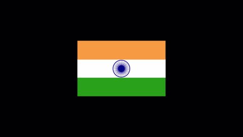 Animated India flag icon designed in flat icon style, country flag concept, animated national flags, World flags collection, the national flag of Kingdom.