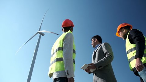 Wind Turbine Produces Electric Power Manager Stock Footage Video (100% ...