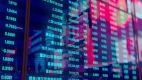 China's stock market situation, indexes going up and down, financial statistics. Electronic chart with Chinese stock market fluctuations - Powered by Shutterstock - Get 15% off with code: PIKWIZARD15