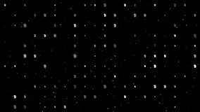 Template animation of evenly spaced mug beer symbols of different sizes and opacity. Animation of transparency and size. Seamless looped 4k animation on black background with stars - Powered by Shutterstock - Get 15% off with code: PIKWIZARD15