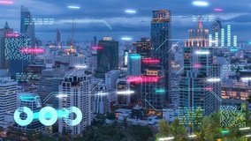 Smart city IOT internet of thing ICT digital technology futuristic, automation management smart digital technology VPN cyber security power energy sustainable metaverse city virtual augmented - Powered by Shutterstock - Get 15% off with code: PIKWIZARD15