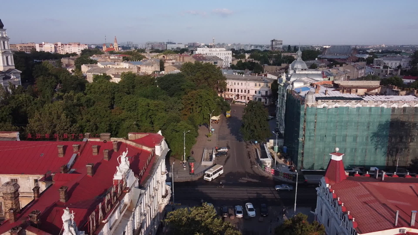 Odessa Ukraine deribasovskaya street panoramic view