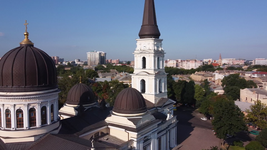 Odessa Ukraine Preobrazhensky Cathedral panoramic view