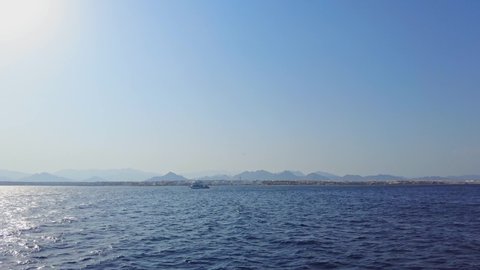 view of sharm el sheikh from the sea. egypt vacation resort town