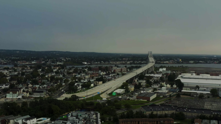 Aerial view of New Jersey shot from the the Meadowlands