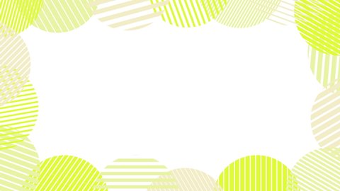 Striped circles frame background (yellow, seamless loop)