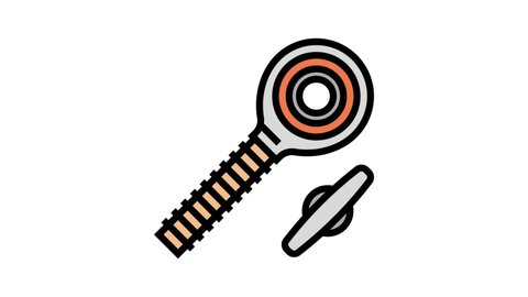 Screw And Bolt Building Accessory color icon animation