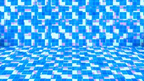 Blue Broadcast Hi-Tech Glittering Abstract Patterns Wall Stage, Multi Color, Events, 2D, Loopable, 4K