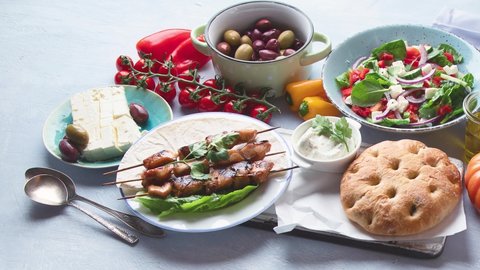 Greek traditional food. Healthy food concept