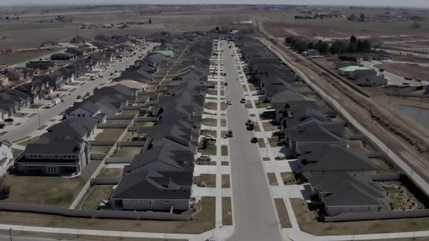 Drone 4k footage of a large neighborhood being built in Meridian, Idaho