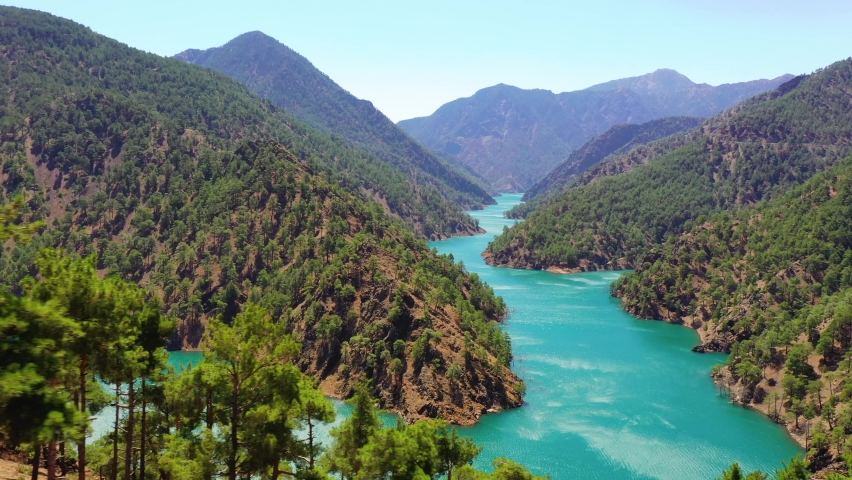 Zamantı river near kapuzbasi waterfall in Kayseri.