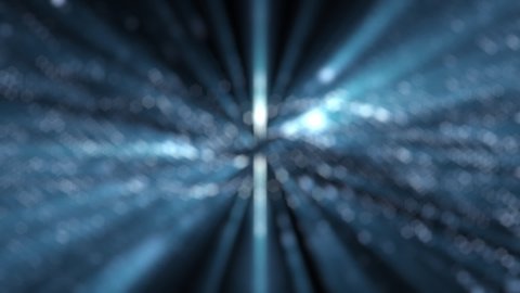 Sparkling blue background animation with flowing glittering blue bokeh particles and shimmering light rays. This abstract motion background is full HD and a seamless loop.