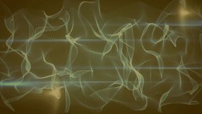 Animation of smoke and light trails on black background. global data processing, computing and digital interface concept digitally generated video.