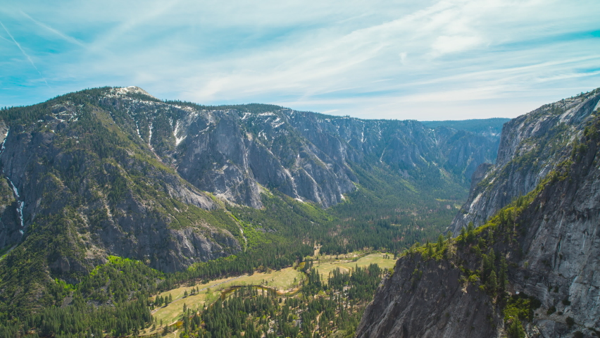 Another panorama from upper Yosemite Falls viewpoint in spring