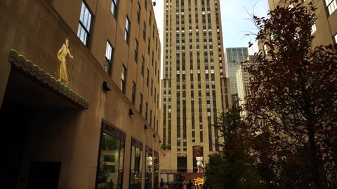 New York USA 22nd Sep. 2021 : Rockefeller Center is a large complex consisting of 19 commercial buildings covering 22 acres in Midtown Manhattan, New York City.