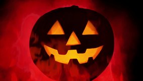 Halloween Pumpkin In Red Fire - Powered by Shutterstock - Get 15% off with code: PIKWIZARD15