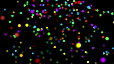 Colorful Confetti Falling Down Over Black Background Sameless Loop. Could Be Used for Birthdays Parties Celebration Christmas New Year or Holiday Project Related Videos