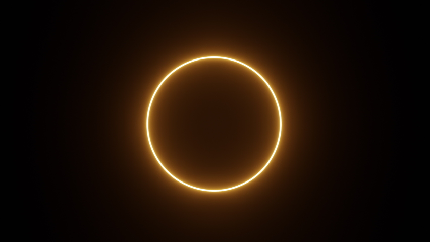 Total solar eclipse 3D animation.  The moon covers the sun. 4k resolution.