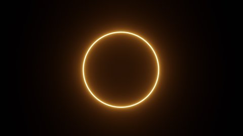 Total solar eclipse 3D animation.  The moon covers the sun. 4k resolution.