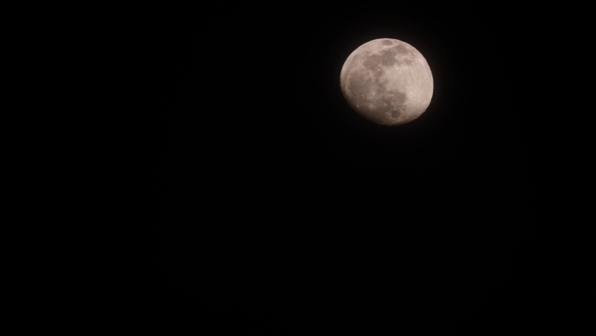 Full moon at night on black sky, moonlight., a Nature Video by Voyagerix