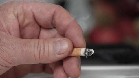 Finish Smoking A Cigarette Harmful Stock Footage Video 100 Royalty Free Shutterstock
