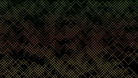 Art deco orange pattern background with diamond shapes. Geometric seamless patterns. Abstract geometric graphic design print pattern. Vintage art deco texture. Seamless VJ loop animation of 4K UHD