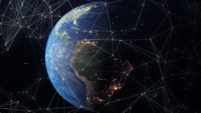 Technology Network Data Connection Network and Cyber Security Concept High-speed connection data analysis