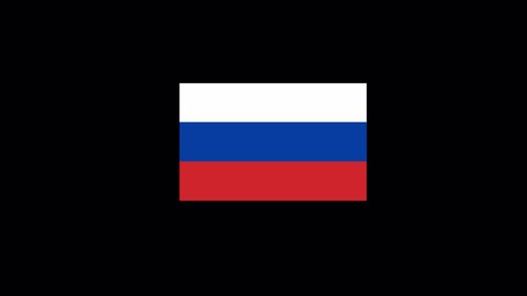 Animated Russia flag icon designed in flat icon style, country flag concept, animated national flags, World flags collection, the national flag of Kingdom.