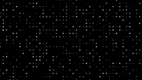 Black and white random animated 2d squares. Digital code bits concept. Dark Screen Saver. Futuristic information technology concept. Computer generated seamless loop fullHD