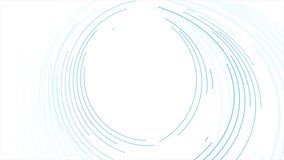 Blue minimal round lines abstract futuristic tech motion background. Seamless looping. Video animation Ultra HD 4K 3840x2160