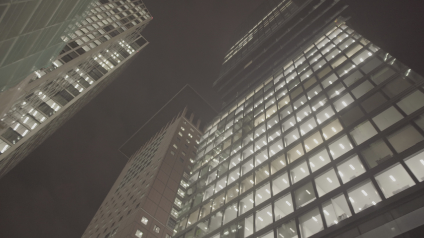 Downtown Frankfurt City at night 04