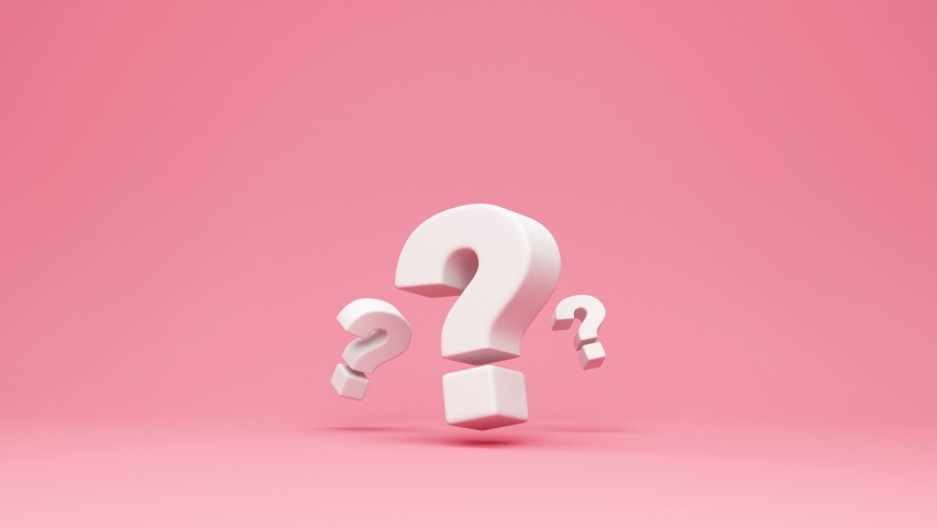 Group of Question Marks on pink studio background. 4K Loop Animation Royalty-Free Stock Footage #1081403588