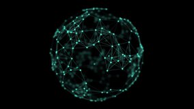 Futuristic green sphere of particles and lines. Network connection big data. Abstract technology background. 3d rendering. - Powered by Shutterstock - Get 15% off with code: PIKWIZARD15