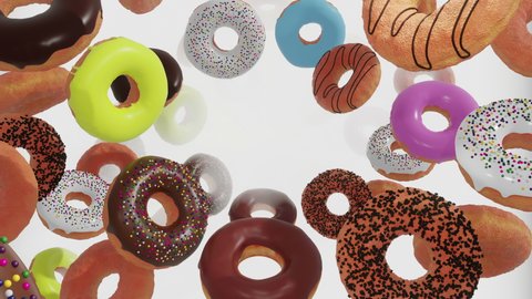Abstract Sweet Donut Tunnel Background (Loop)