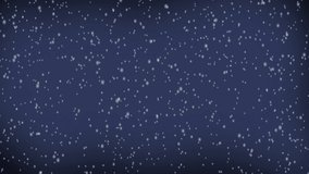 Animation of snow falling over merry christmas text and santa sleigh. christmas, tradition and celebration concept digitally generated video.