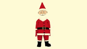 3d Funny Santa Christmas for winter season and other holiday event projects. An animated 3D character with an alpha channel, dances at a party and raises the mood: Can be used in corporate video clips