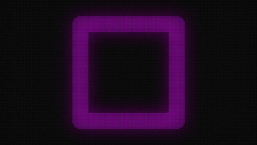 Square Sign on LED Blinking Seamless Loops Animation | Shutterstock HD Video #1081439759