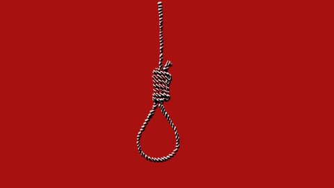 Rope noose with hangman knot (seamless loop animation)
