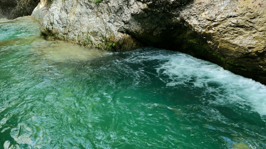 Alpine Landscape in the Dolomites with River and Green Water - 5K