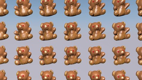 Animated Background Festive Chocolate Bears 3d Stock Footage Video (100 ...