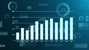 Financial Analytic Statistical in one year on a digital screen. Statistic Data Changing On Screen - Powered by Shutterstock - Get 15% off with code: PIKWIZARD15