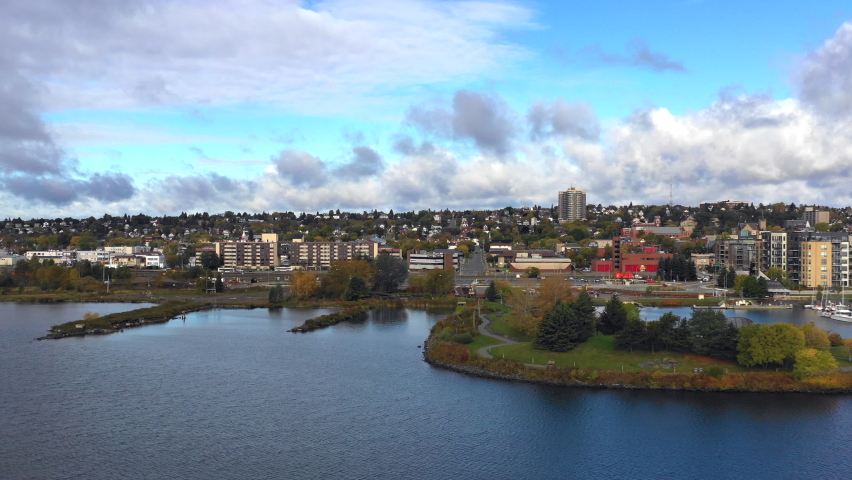 Thunder Bay Marina - Beautiful Marina in Canadian Town on the Shores of Lake Superior During Autumn