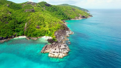 29.10.21 Mahe Seychelles Anse Major beach, One of the most visited beach on Mahe Island, the only way to reach there is by nature trail or taking a boat ride, an amazing beach with Cristal clear water
