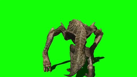 Monster Dies On Green Screen Stock Footage Video (100% Royalty-free ...