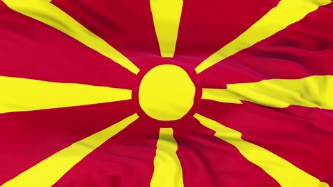 North Macedonia flag is waving 3D animation. north Macedonia flag waving in the wind. National flag of north Macedonia. flag seamless loop animation. high quality 4K resolution