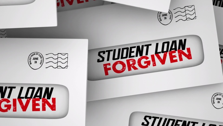 Student Loan Forgiven Envelopes Letters Debt Forgiveness 3d Animation Royalty-Free Stock Footage #1081575755